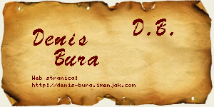 Denis Bura vizit kartica